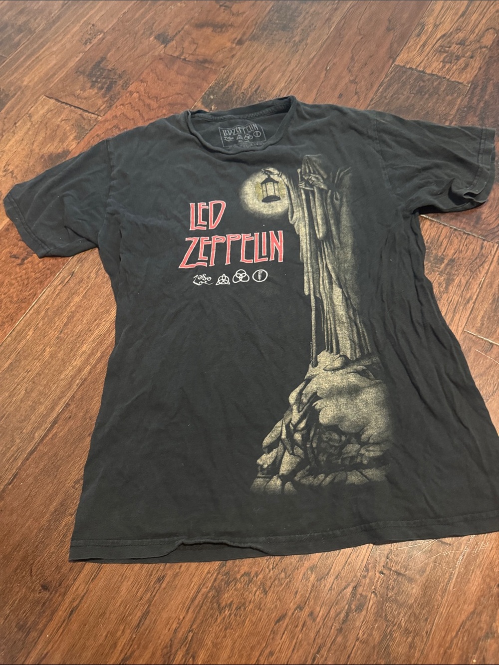Led Zeppelin Black Graphic Short Sleeve Tee - Men's Band Shirt